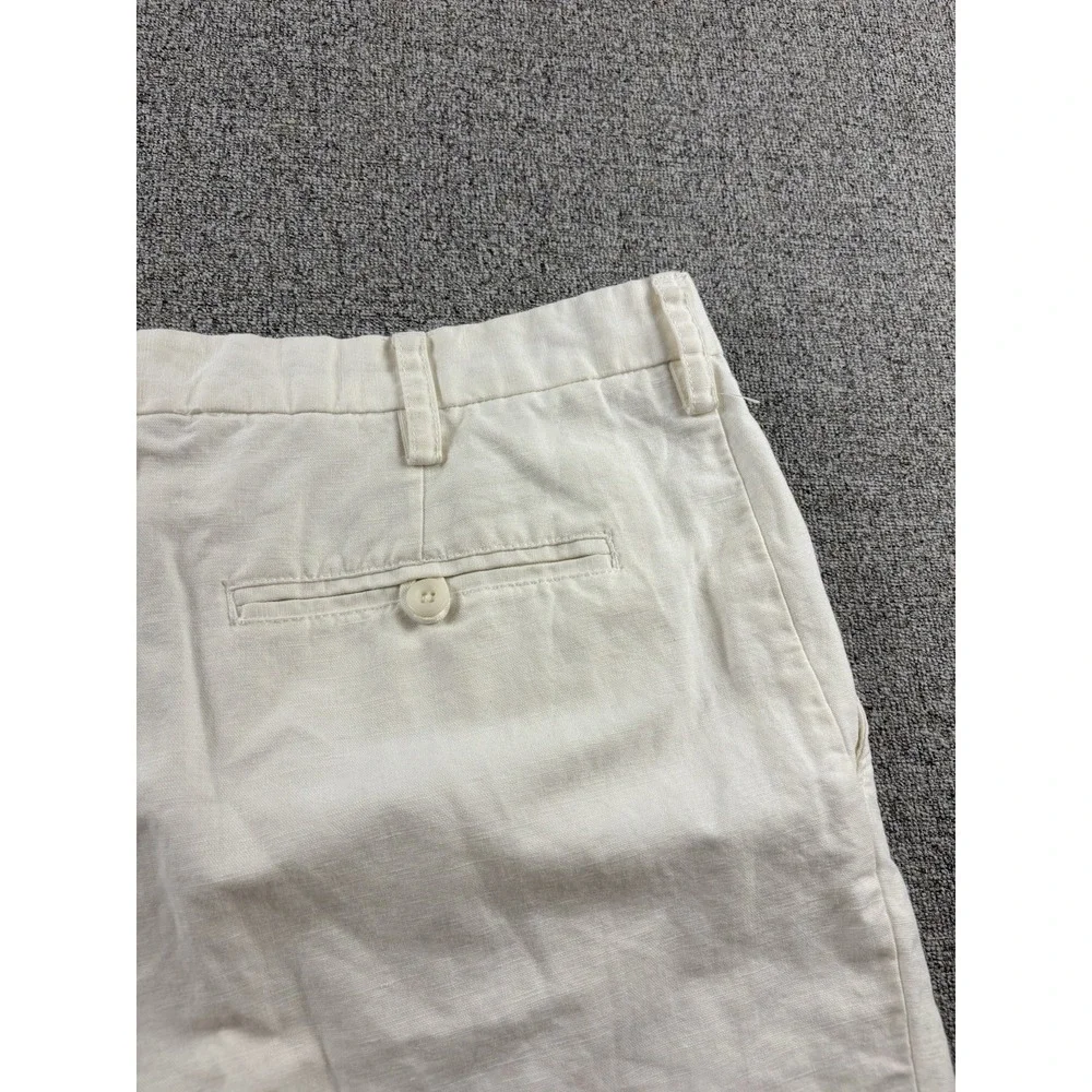 Ivory Linen Blend Shorts Mens 40 9